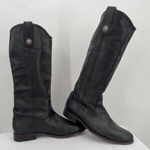 The Frye Company Black Leather Tall Riding Boots Women’s Size 7B